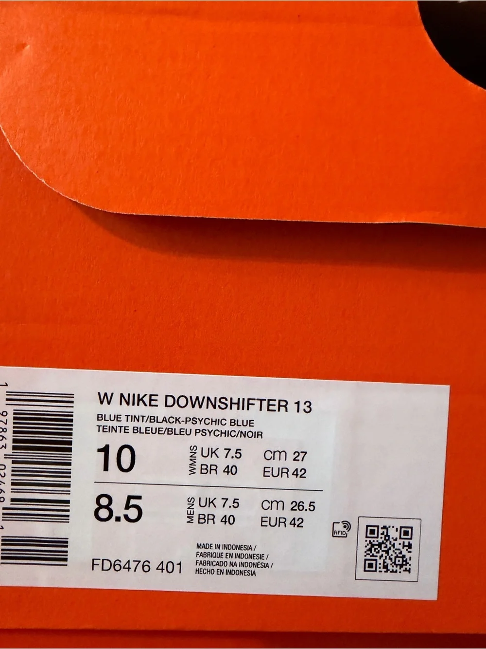 Nike Downshifter 13 Blue Tint FD6476-401 Women’s Size 10